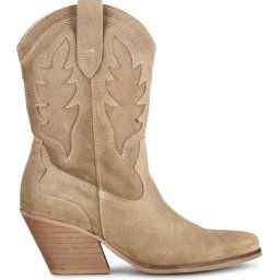 PS Poelman LOLA - maat 37 - Dames Western Enkel Laarzen - Beige bruin