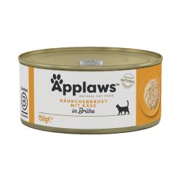 6x156g in Bouillon Kippenborst & Kaas Applaws Kattenvoer