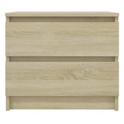 vidaXL Nachtkastje 50x39x43,5 cm bewerkt hout sonoma eikenkleurig