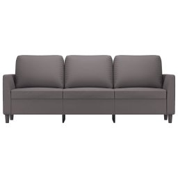 vidaXL Driezitsbank 180 cm kunstleer grijs