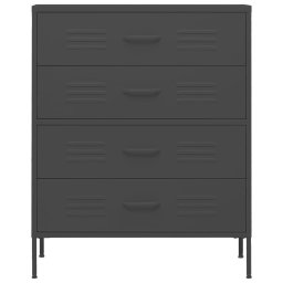 vidaXL Ladekast 80x35x101,5 cm staal antracietkleurig