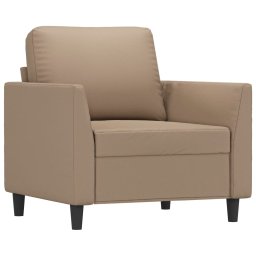 vidaXL 3-delige Loungeset met kussens kunstleer cappuccino