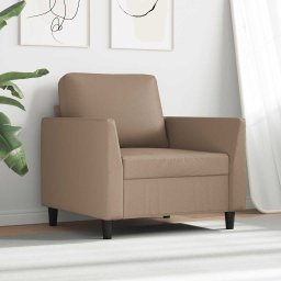 vidaXL Fauteuil 60 cm kunstleer cappuccinokleurig