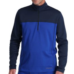 SPYDER Mens Charger 1/2 Zip blue - Thermokleding XL