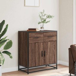 vidaXL Dressoir 68x35x76 cm bewerkt hout bruin eikenkleur