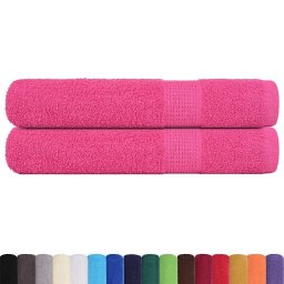 vidaXL Saunahanddoeken FROGN 2 st 80x200 cm 360 g/m² roze