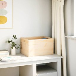 vidaXL Houten kist met handvatten 40x30x23 cm massief grenenhout