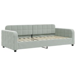 vidaXL Slaapbank met matras 90x200 cm fluweel lichtgrijs