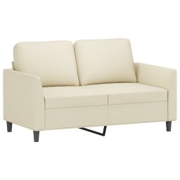 vidaXL 2-delige Loungeset met kussens kunstleer crème