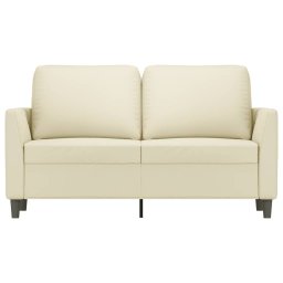 vidaXL Tweezitsbank 120 cm kunstleer crèmekleurig