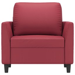 vidaXL Fauteuil 60 cm kunstleer wijnrood
