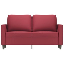 vidaXL Tweezitsbank 120 cm kunstleer wijnrood