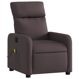 vidaXL Massagestoel verstelbaar stof donkerbruin