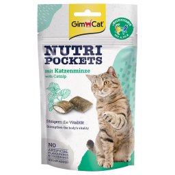 6x 60g GimCat Nutri Pockets Kattenkruid kattensnacks