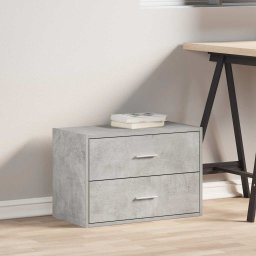 vidaXL Kast met 2 lades 60x31x40 cm bewerkt hout betongrijs