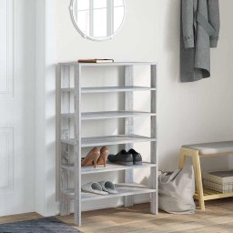 vidaXL Schoenenrek 61x32x105 cm bewerkt hout grijs sonoma eikenkleurig