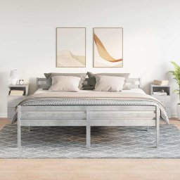 vidaXL Nachtkastjes 2 st met 2 lades 36x36x68 cm betongrijs