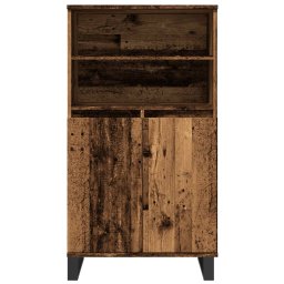 vidaXL Hoge kast 60x36x110 cm bewerkt hout oud houtkleurig