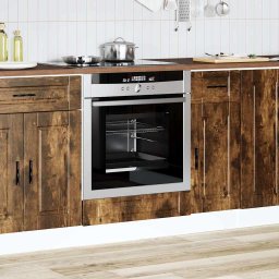 vidaXL Ovenkast "Porto" bewerkt hout gerookt eikenkleurig