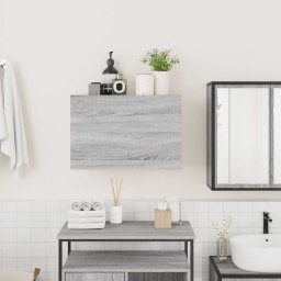 vidaXL Badkamerwandkast 60x25x40 cm bewerkt hout grijs sonoma eiken