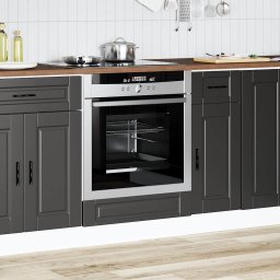 vidaXL Ovenkast "Porto" bewerkt hout zwart
