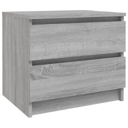vidaXL Nachtkastjes 2 st 50x39x43,5 cm bewerkt hout grijs sonoma eiken