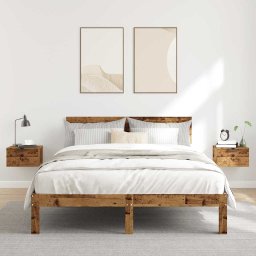 vidaXL Nachtkastjes wandgemonteerd 2 st 34x30x20 cm oud houtkleurig