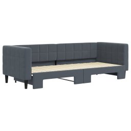 vidaXL Slaapbank met onderschuifbed 80x200 cm fluweel donkergrijs