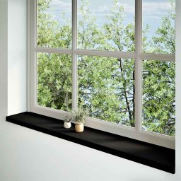 vidaXL Vensterbanken 2 st 160x30x2 cm massief eikenhout bruin-zwart