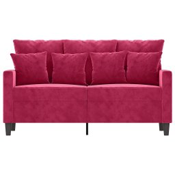 vidaXL Tweezitsbank 120 cm fluweel wijnrood