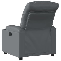 vidaXL Fauteuil verstelbaar kunstleer grijs