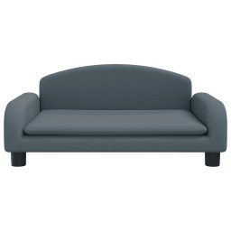 vidaXL Kinderbank 70x45x30 cm stof donkergrijs