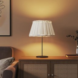 vidaXL Lampenkap Ø50x30 cm wicker wit