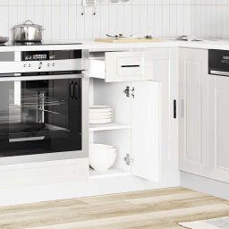 vidaXL Onderkast "Porto" bewerkt hout hoogglans wit