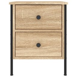 vidaXL Nachtkastje 40x42x50 cm bewerkt hout sonoma eikenkleurig