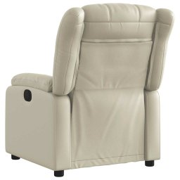 vidaXL Fauteuil verstelbaar kunstleer crèmekleurig