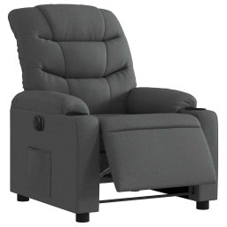 vidaXL Fauteuil elektrisch verstelbaar stof donkergrijs