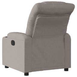 vidaXL Fauteuil verstelbaar stof taupe