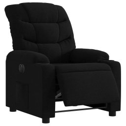 vidaXL Fauteuil verstelbaar elektrisch stof zwart