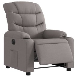 vidaXL Fauteuil verstelbaar elektrisch stof taupe