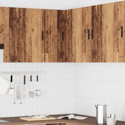 vidaXL Keuken hoekkast "Porto" bewerkt hout oud houtkleurig