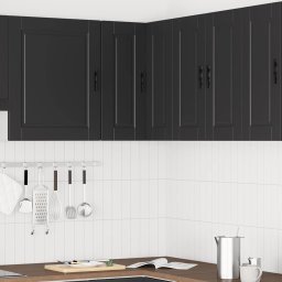 vidaXL Keuken hoekkast "Porto" bewerkt hout zwart