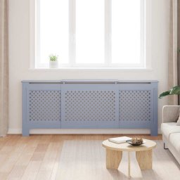 vidaXL Radiatorombouw 205 cm MDF grijs