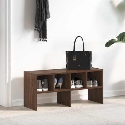 vidaXL Schoenenrek stapelbaar 89,5x30x40 cm bruin eikenkleur