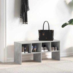 vidaXL Schoenenrek stapelbaar 89,5x30x40 cm betongrijs