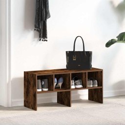 vidaXL Schoenenrek stapelbaar 89,5x30x40 cm gerookt eikenkleurig