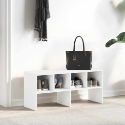 vidaXL Schoenenrek stapelbaar 89,5x30x40 cm wit
