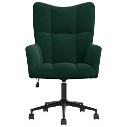 vidaXL Relaxstoel fluweel donkergoen