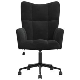 vidaXL Relaxstoel fluweel zwart