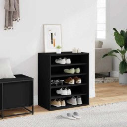 vidaXL Schoenenkast 60x35x70 cm bewerkt hout zwart